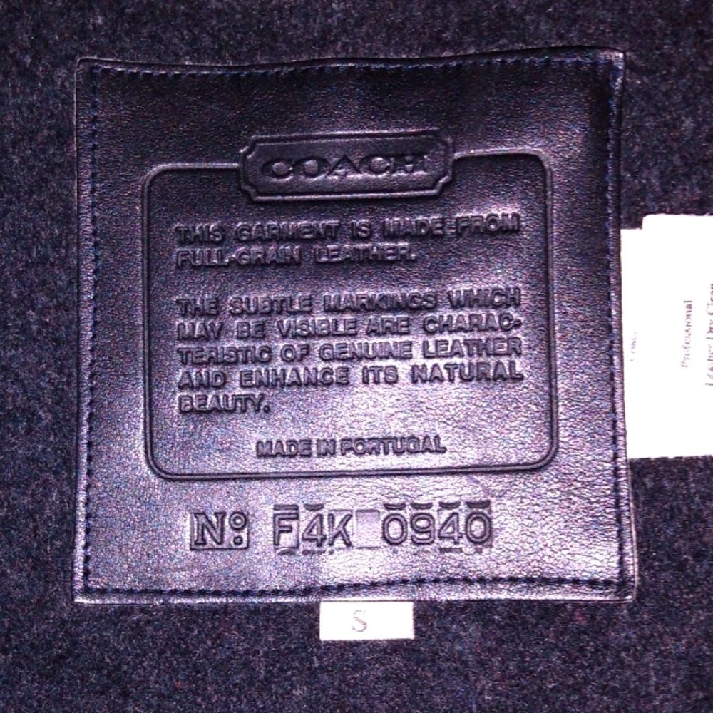 Authentic Coach Genuine Leather Coat!!